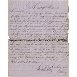 MANUSCRIPT DOCUMENT “LINCOLN’S ELECTION” MAINE