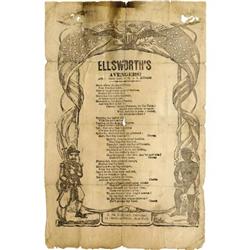 CIVILWAR “ELLSWORTH’S AVENGERS” SONG SHEET
