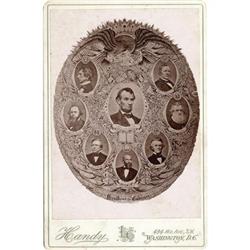 CABINET CARD OF LINCOLN AND HIS CABINET