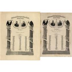 LOT OF (2) INAUGURAL BALL LINCOLN & JOHNSON