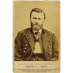 CABINET CARD OF GEN U. S. GRANT PHOTO BY RICE.