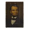 Image 1 : LINCOLN PORTRAIT, OIL ON CANVAS, ILLINOIS WATCH