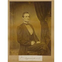JEFFERSON DAVIS SIGNED LARGE PHOTO, GEN PRESTON