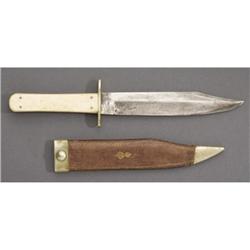 CLIP POINT BOWIE KNIFE WITH SHEATH