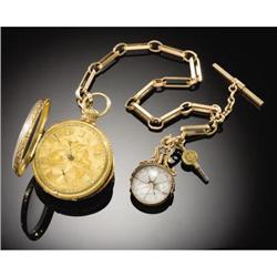 SOLID GOLD POCKET WATCH - CAPTAIN CALVIN S. HART