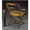 Image 2 : CIVIL WAR OAK CAMP CHAIR & TIN MAP CASE ca