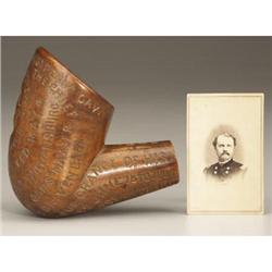 INCREDIBLE HUGE HAND CARVED BRIARWOOD PIPE OF
