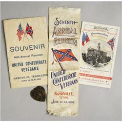 A Grouping of Confederate Reunion Items Confede