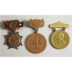 LOT OF (3) UCV (UNITED CONFEDERATE VETERANS)