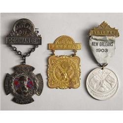 LOT OF (3) UCV (UNITED CONFEDERATE VETERANS)
