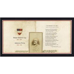 ROBERT E. LEE: A FINE SIGNED CARTE DE VISITE