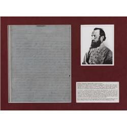 CONFEDERATE GEN. “STONEWALL” JACKSON ALS