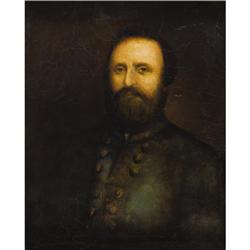 “STONEWALL” JACKSON: IMPORTANT OIL PORTRAIT