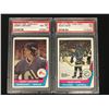 Image 1 : 1977 O-PEE-CHEE WHA GRADED NM-MT 8 HOCKEY CARD LOT (#26 LARIVIERE/ #25 M. HOWE)