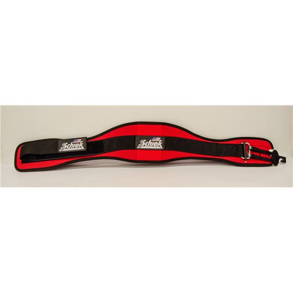 SCHIEK SMALL SIZE LIFTING BELT RED & BLACK