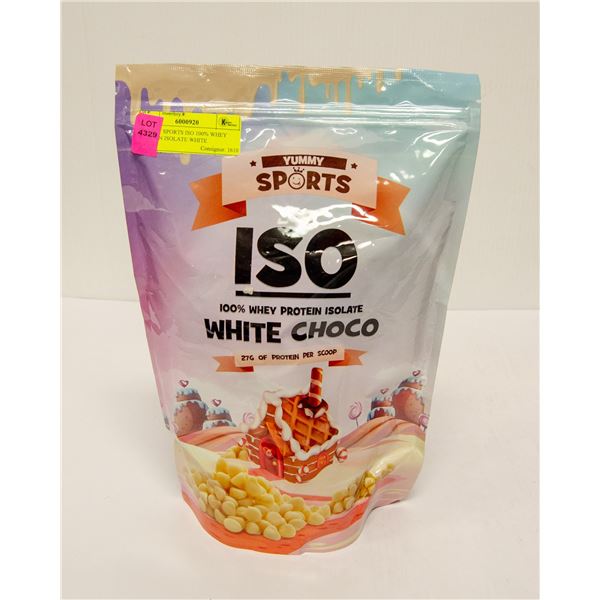 YUMMY SPORTS ISO 100% WHEY PROTEIN ISOLATE WHITE