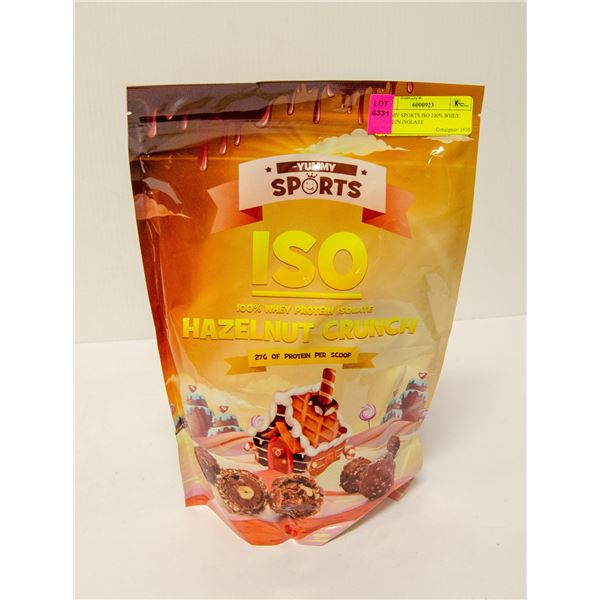 YUMMY SPORTS ISO 100% WHEY PROTEIN ISOLATE
