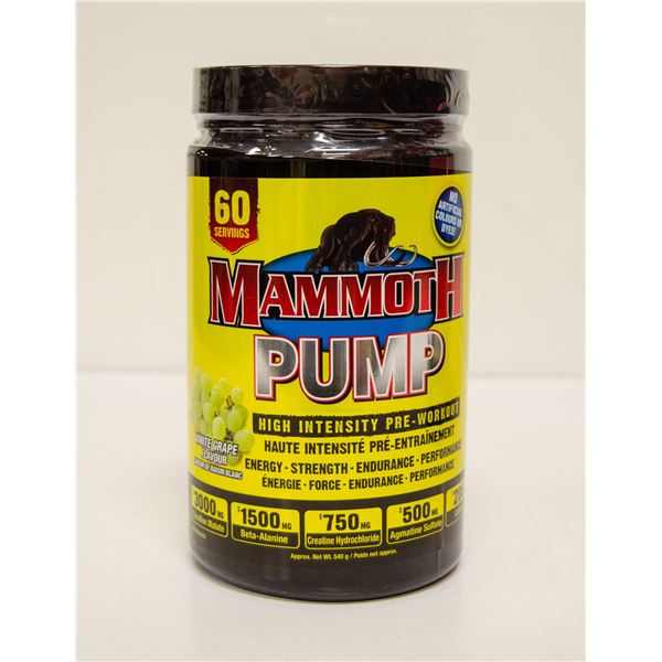 MAMMOTH PUMP HIGH INTENSITY PRE-WORKOUT WHITE