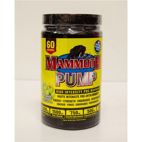 MAMMOTH PUMP HIGH INTENSITY PRE-WORKOUT WHITE