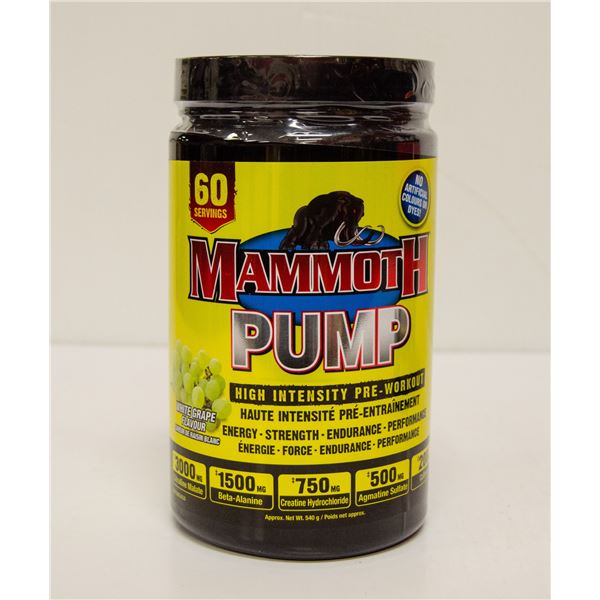 MAMMOTH PUMP HIGH INTENSITY PRE-WORKOUT WHITE