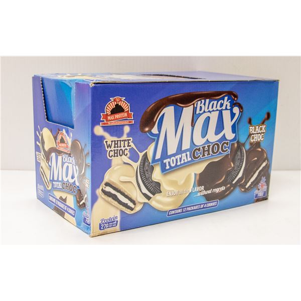 CASE OF BLACK MAX TOTAL CHOC COOKIES 12 PACKAGES