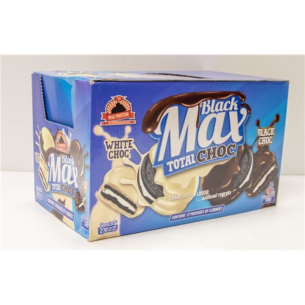 CASE OF BLACK MAX TOTAL CHOC COOKIES 12 PACKAGES