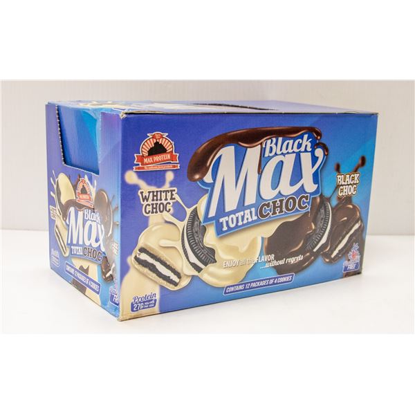 CASE OF BLACK MAX TOTAL CHOC COOKIES 12 PACKAGES