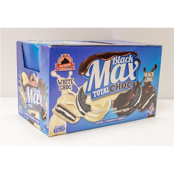CASE OF BLACK MAX TOTAL CHOC COOKIES 12 PACKAGES