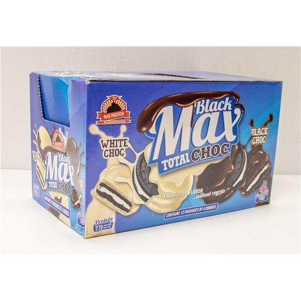 CASE OF BLACK MAX TOTAL CHOC COOKIES 12 PACKAGES