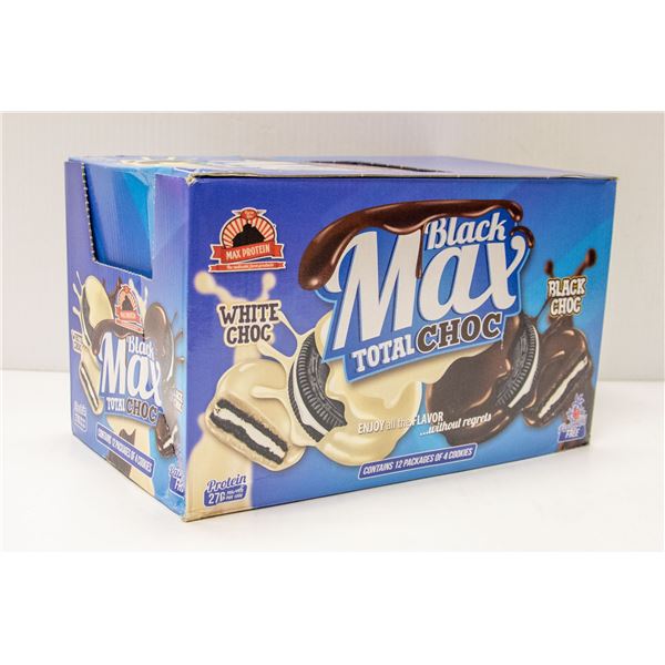 CASE OF BLACK MAX TOTAL CHOC COOKIES 12 PACKAGES