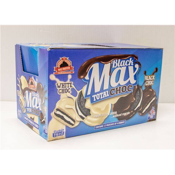 CASE OF BLACK MAX TOTAL CHOC COOKIES 12 PACKAGES