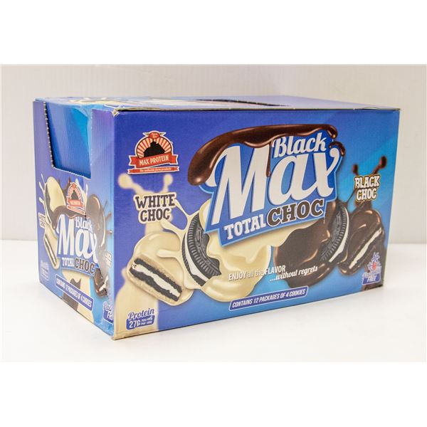 CASE OF BLACK MAX TOTAL CHOC COOKIES 12 PACKAGES