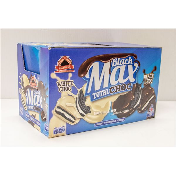 CASE OF BLACK MAX TOTAL CHOC COOKIES 12 PACKAGES