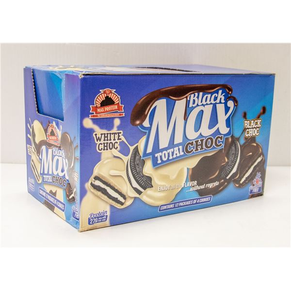 CASE OF BLACK MAX TOTAL CHOC COOKIES 12 PACKAGES