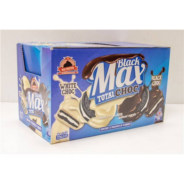 CASE OF BLACK MAX TOTAL CHOC COOKIES 12 PACKAGES
