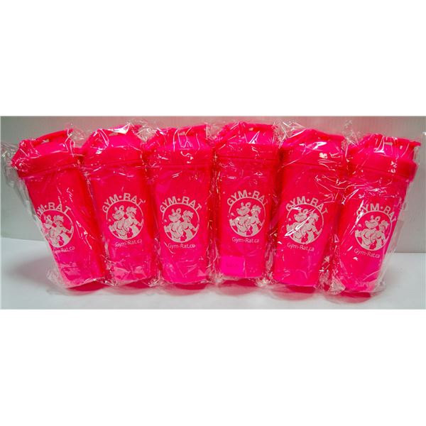 LOT OF 6 GYM RAT SHAKER CUPS COMPLETE WITH SHAKER