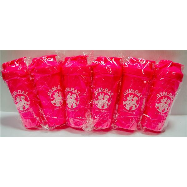 LOT OF 6 GYM RAT SHAKER CUPS COMPLETE WITH SHAKER