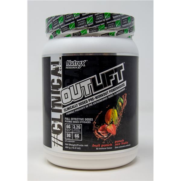 NUTREX OUTLIFT CLINICALLY DOSED PRE-WORKOUT