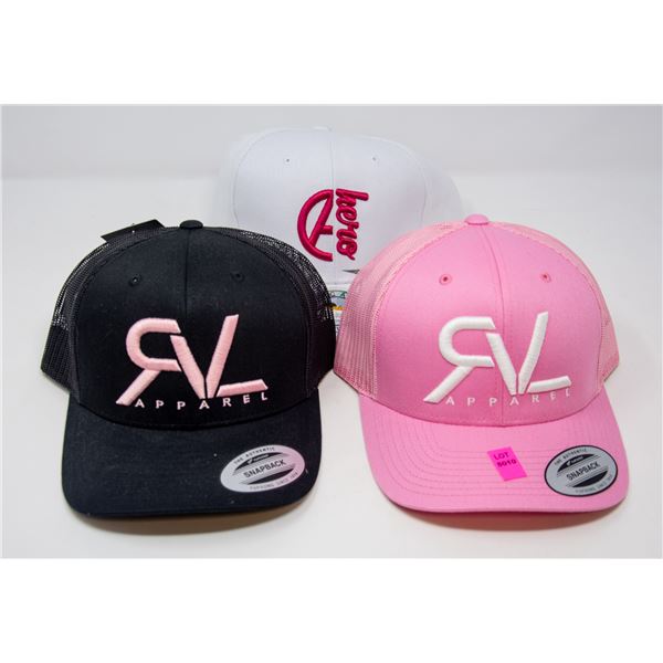 LOT OF 3 ASSORTED HATS