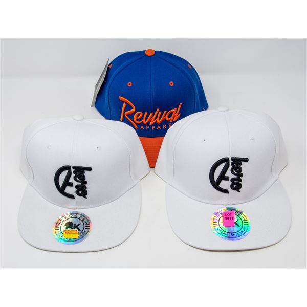 LOT OF 3 ASSORTED HATS