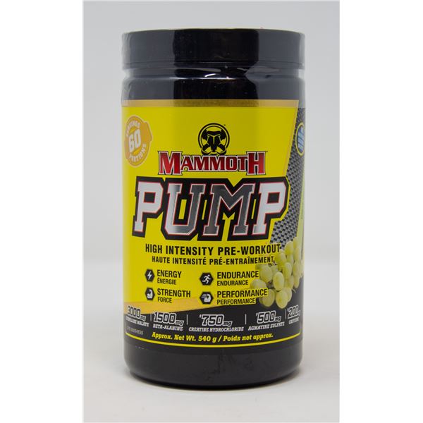 MAMMOTH PUMP HIGH INTENSITY PRE-WORKOUT WHITE