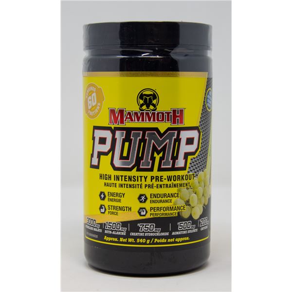 MAMMOTH PUMP HIGH INTENSITY PRE-WORKOUT WHITE