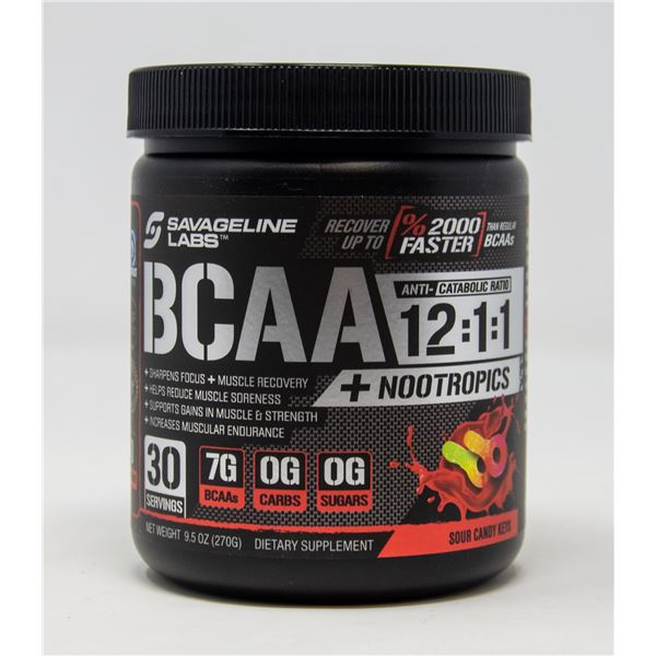 SAVAGE LINE-LABS BCAA+NOOTROPICS SOUR CANDY KEYS