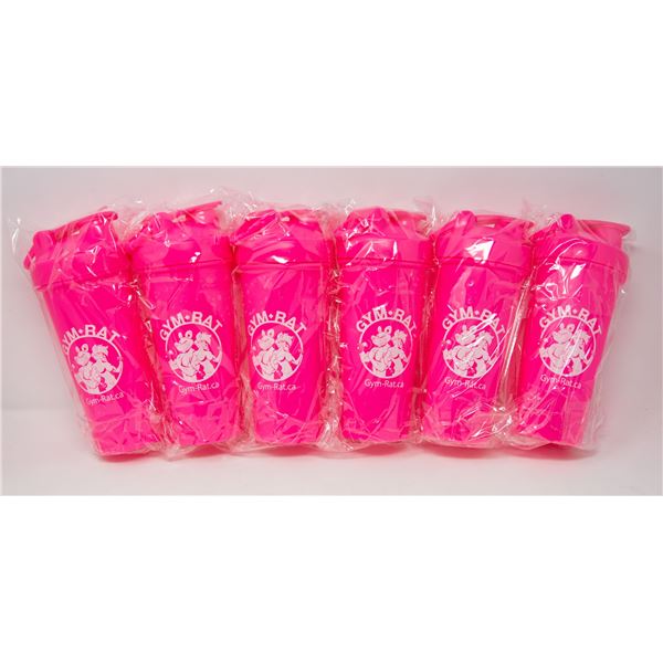 LOT 6 GYM RAT SHAKER CUPS COMPLETE WITH SHAKER