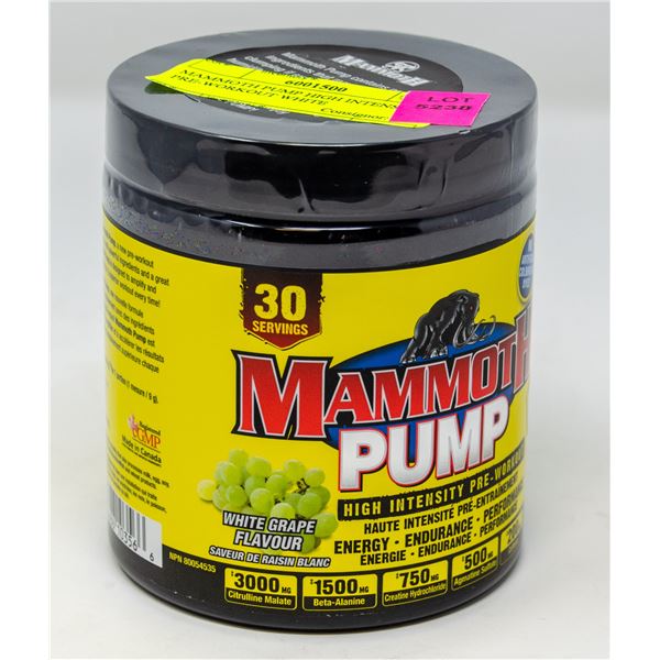 MAMMOTH PUMP HIGH INTENSITY PRE-WORKOUT WHITE