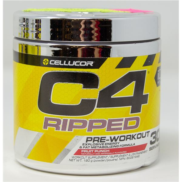 CELLUCOR C4 RIPPED PRE-WORKOUT EXPLOSIVE ENERGY &