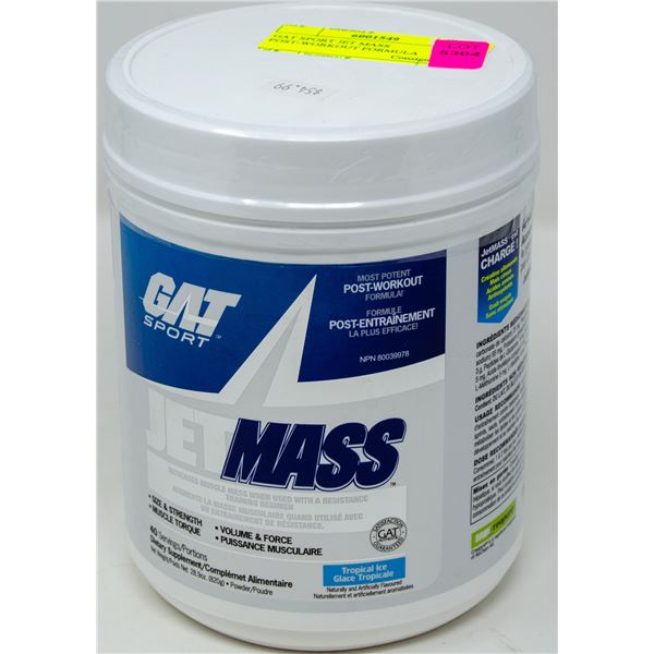 GAT SPORT JET MASS POST-WORKOUT FORMULA TROPICAL