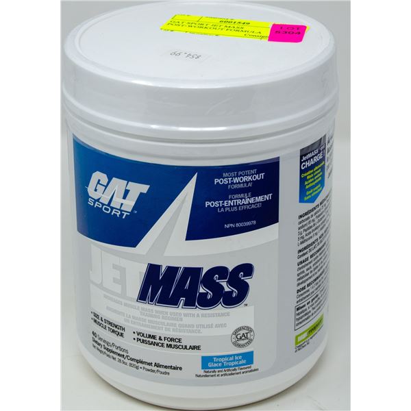 GAT SPORT JET MASS POST-WORKOUT FORMULA TROPICAL