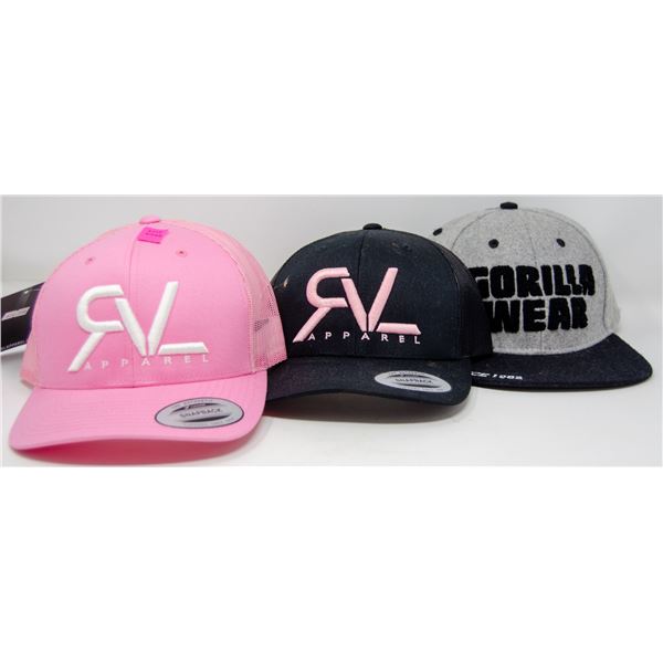 LOT OF 3 ASSORTED HATS