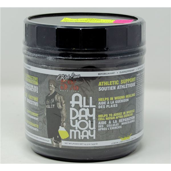 5% NUTRITION ALL DAY YOU MAY PRE/POST WORKOUT